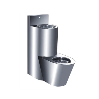 Stainless Hlau Vandal-proof Combination Floor Standing Toilet